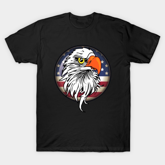 Eagle USA for Patriots of America American Patriotic Gift T-Shirt by PowderShot